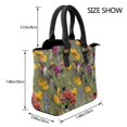 thumbnail image 2 of Lsque Humming Bird Pattern Leather Rivet Shoulder Bag – Elegant Genuine Leather & Microfiber PU Crossbody with Detachable Adjustable Strap, 2 of 5