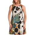thumbnail image 1 of Easygdp Abstract Dalmatian Art para Vestido Transpirable de Mujer, Vestido Suelto de Manga Corta con Pliegues y Bolsillos para el Verano, 1 of 7