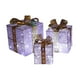 thumbnail image 3 of 3 cajas de regalo navideñas iluminadas con adornos navideños brillantes para chimenea. plata y oro, 3 of 9