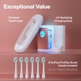 thumbnail image 5 of Aquasonic Vibe Series PRO – Cepillo de dientes eléctrico ultrablanqueador – 5 modos y temporizadores inteligentes – Base desinfectante UV – Aceptado por ADA (oro rosa satinado), 5 of 5