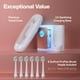 thumbnail image 5 of Aquasonic Vibe Series PRO – Cepillo de dientes eléctrico ultrablanqueador – 5 modos y temporizadores inteligentes – Base desinfectante UV – Aceptado por ADA (oro rosa satinado), 5 of 5