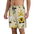thumbnail image 2 of Bixox Men's Gnomes Bees And Sunflowers printing Casual Classic Fit Short Summer Beach Shorts, 2 of 6