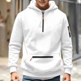 thumbnail image 2 of ITSAME Boys Half Zip Hoodie Pullover Long Sleeve Active Fit Casual Sweatshirt with Kangaroo Pocket Size 7, 2 of 7