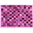 thumbnail image 1 of Ahgly Company Indoor Rectangle Abstract Pink Contemporary Area Rugs, 2' x 3', 1 of 4