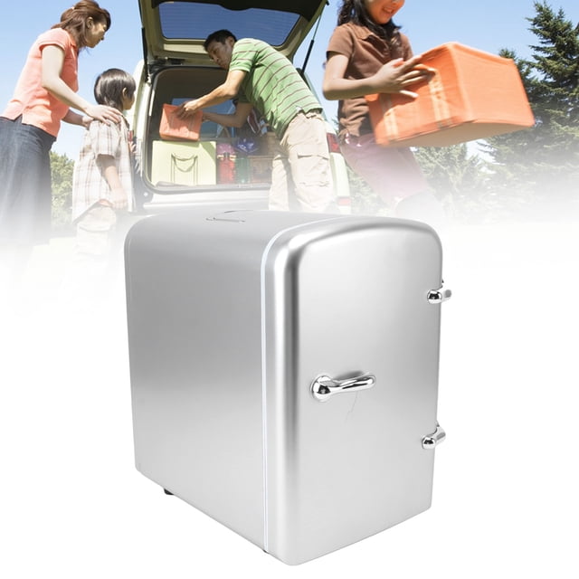 Mini Refrigerador, Viaje De Bajo Ruido Feidge Uso Múltiple AC100-240V Refrigerador Y Calentador 36W Con Adaptador De Enchufe De Coche DC12V Para Acampar