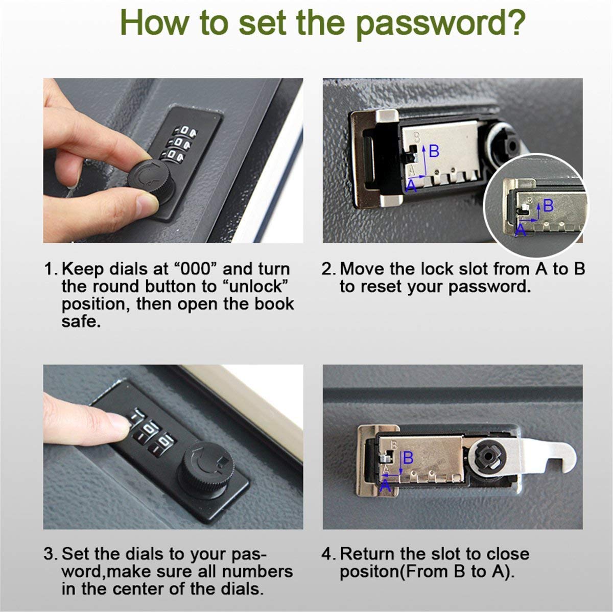 PACOLO Diversion Book Safe with Combination Lock photo 4