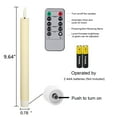 thumbnail image 6 of Lasumora Flameless Taper Candles with Timer and Remote, 8PCS Real Wax Battery Operated Ivory Candles for Wedding Window Home Decoration, 6 of 8