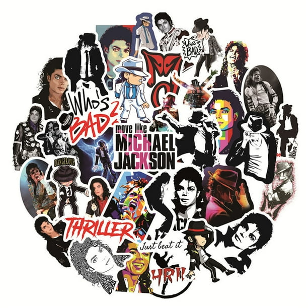 Paquete de pegatinas Rock King Michaels Jacksons Anime Waterp, 50 unidades