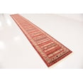 thumbnail image 2 of Unique Loom Fars Collection Tribal Modern Casual Runner Rug, 2 Feet 7 Inch x 19 Feet 8 Inch, Rust Red/Beige, 2 of 5