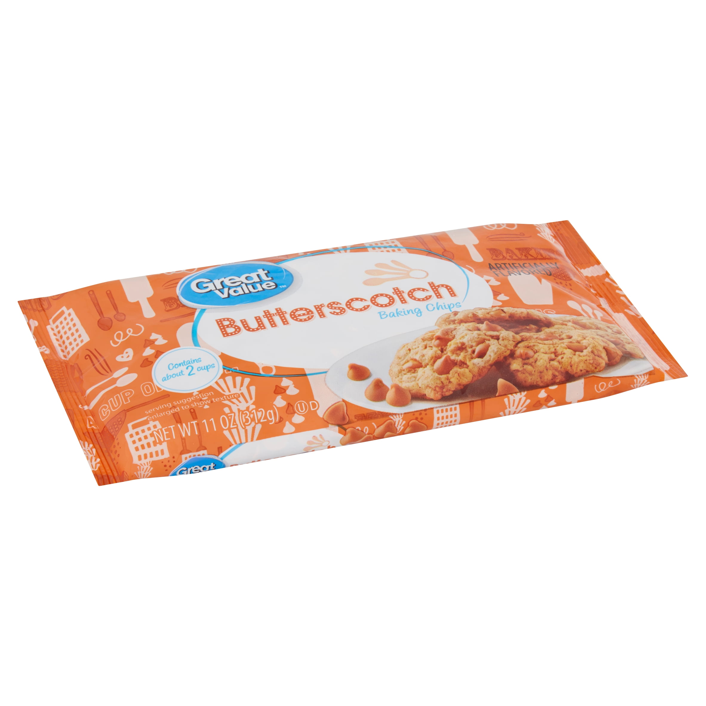 Great Value Butterscotch Baking Chips, 11 Ounce.