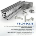 thumbnail image 4 of M8x35mm T Slot Bolts 304 Stainless Steel Drop-in Bolt T Shape Stud Sliding Screw, Silver 20 Pcs, 4 of 6