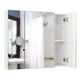 thumbnail image 6 of Homfa Medicine Cabinet with Mirror for Bathroom, 3 Door Wall Mounted Storage Mirror Cabinet with Adjustable Shelves White, 6 of 9