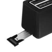 Thyme & Table 2-Slice Toaster, Extra-Wide Slots with Removable Crumb Tray, Slate Grey