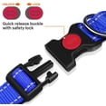 thumbnail image 3 of Collar de nailon reflectante para perros con hebilla de seguridad, collares ajustables para mascotas con acolchado de neopreno suave para perros pequeños, azul marino, 3 of 4