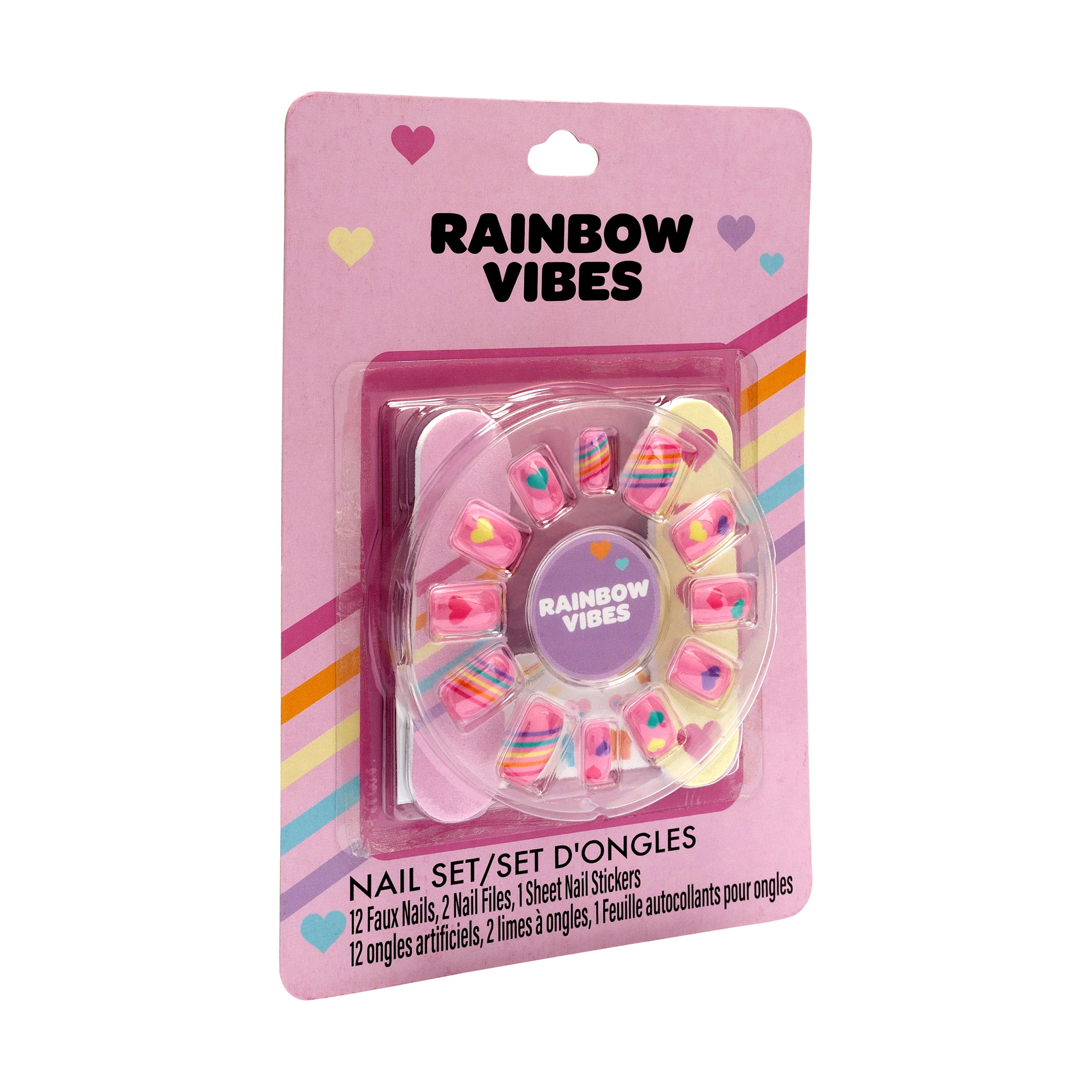 Set de 24 ongles à coller Taste Beauty Arc-en-ciel