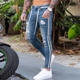 thumbnail image 3 of KaLI_store Mens Jeans Mens Jeans Slim Fit Skinny Denim Stretch Tapered Jean Pants Light Blue,M, 3 of 5