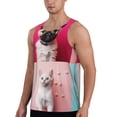 thumbnail image 2 of KLL Colorful Dog Cat Collage Print Men's Muscle Gym Workout Stringer Tank Tops Bodybuilding Fitness T-Shirts Tank Tops Men-XX-Large, 2 of 7