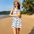 thumbnail image 3 of Balery Fish Bones Vestidos de verano para mujer con estampado: vestido holgado sin mangas, vestido playero informal y cómodo para días calurosos., 3 of 7