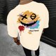 thumbnail image 2 of Playeras De Hombre Camiseta Informal De Verano De Manga Corta Con Cuello Redondo Y Estampado De Letras Y Caras Para Hombre, 2 of 8