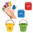 thumbnail image 1 of Sesame Street Bath Play Set (5 Finger Puppets, 2 Bath Squirters & Stacking Rinse Cups), 1 of 6