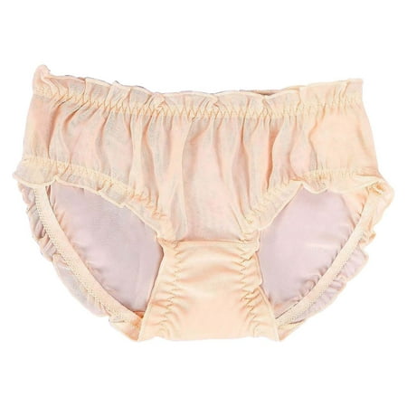QYZEU Womens Underwear High Cut Briefs for Women Pure Desire Wind Mesh Breathable Flower Bud Large Fashion Triangle Pants Comfortable Panties Beige L