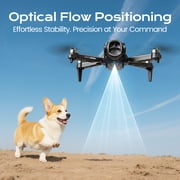 Drones for Kids with 1080P HD Camera, One-Key Takeoff/Landing, Foldable Wefone H21 with Brushless Motor and Optical Flow Hover, 2 Batteries, Black