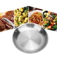 thumbnail image 3 of ANGGREK Cooking Pan,30 X 5cm Stainless Steel Fry Pan 3 Layers Induction Steak Pot Composite Bottom Arc Long Handle,Kitchen Cookware, 3 of 8