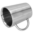 thumbnail image 4 of Tasse à Café, Heaveant 340ml Tasse à Café en Acier Inoxydable à Double Paroi avec Poignée pour Usage Domestique (Argent), 4 of 8