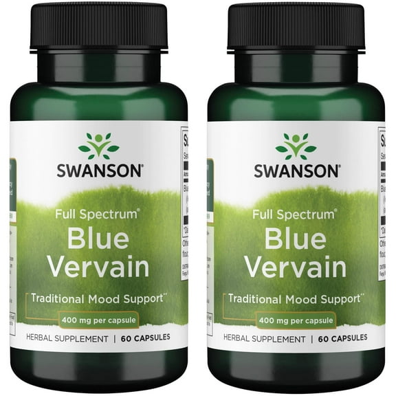 Swanson Full Spectrum Blue Vervain 400 mg 60 Caps 2 Pack