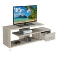 thumbnail image 4 of Convenience Concepts Seal II 1 Drawer 65 inch TV Stand with Shelves, Ice White, 4 of 5