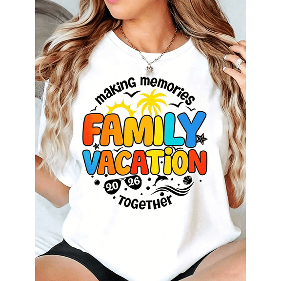 “Making Memories Together” Family Vacation 2026 T-Shirt – Matching Beach Summer Tee for Group Trips, Unisex Cotton Top