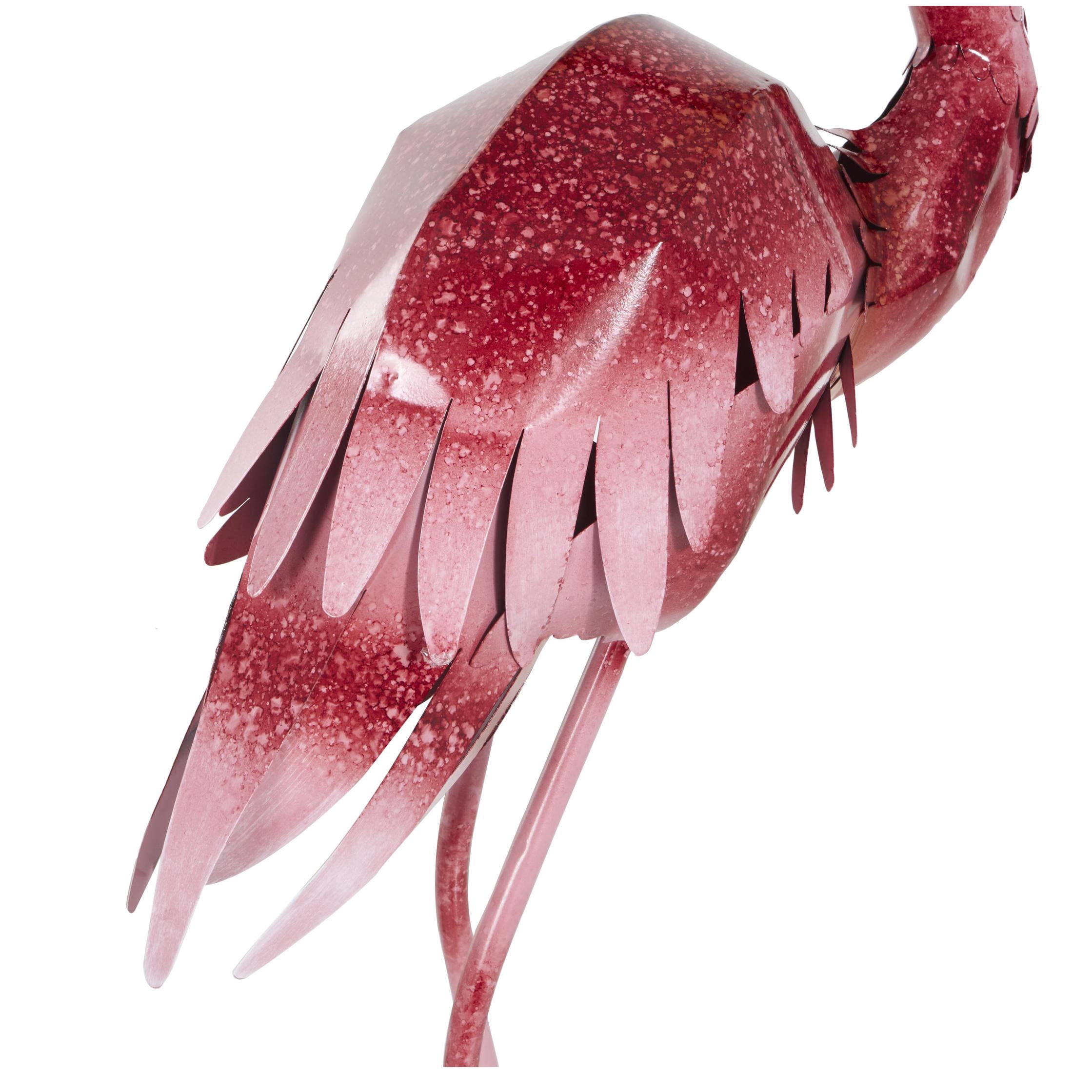 DecMode 36" Tall Textured Ombre Flamingo Garden Sculpture (2 Pack)