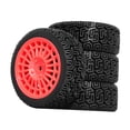 thumbnail image 3 of 4 ruedas y neumáticos para bricolaje, resistentes, profesionales, de 12 mm, hexagonales, negros, actualización para 1/10 Rojo, 3 of 9