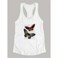 thumbnail image 3 of Vintage Butterflies Racerback Tank Women -Fab Funky Designs, Female Small, 3 of 4