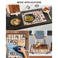 thumbnail image 5 of Large Induction Cooktop Protector Mat Farmhouse Coffee Time Stove Top Covers for Electric Stove, Vintage Gnomes Desserts Khaki Plaid Decorative Stove Burner Cover Mats, Glass Top Stove Cover, 5 of 7