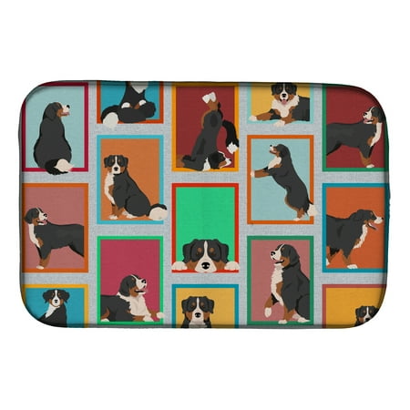 

Lots of Bernese Mountain Dog Dish Drying Mat 14 in x 21 in