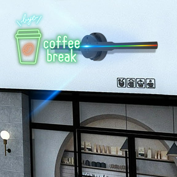 3D Effect Hologram Fan Projector w/ Remote Control 1024*244LED Advertising Sign