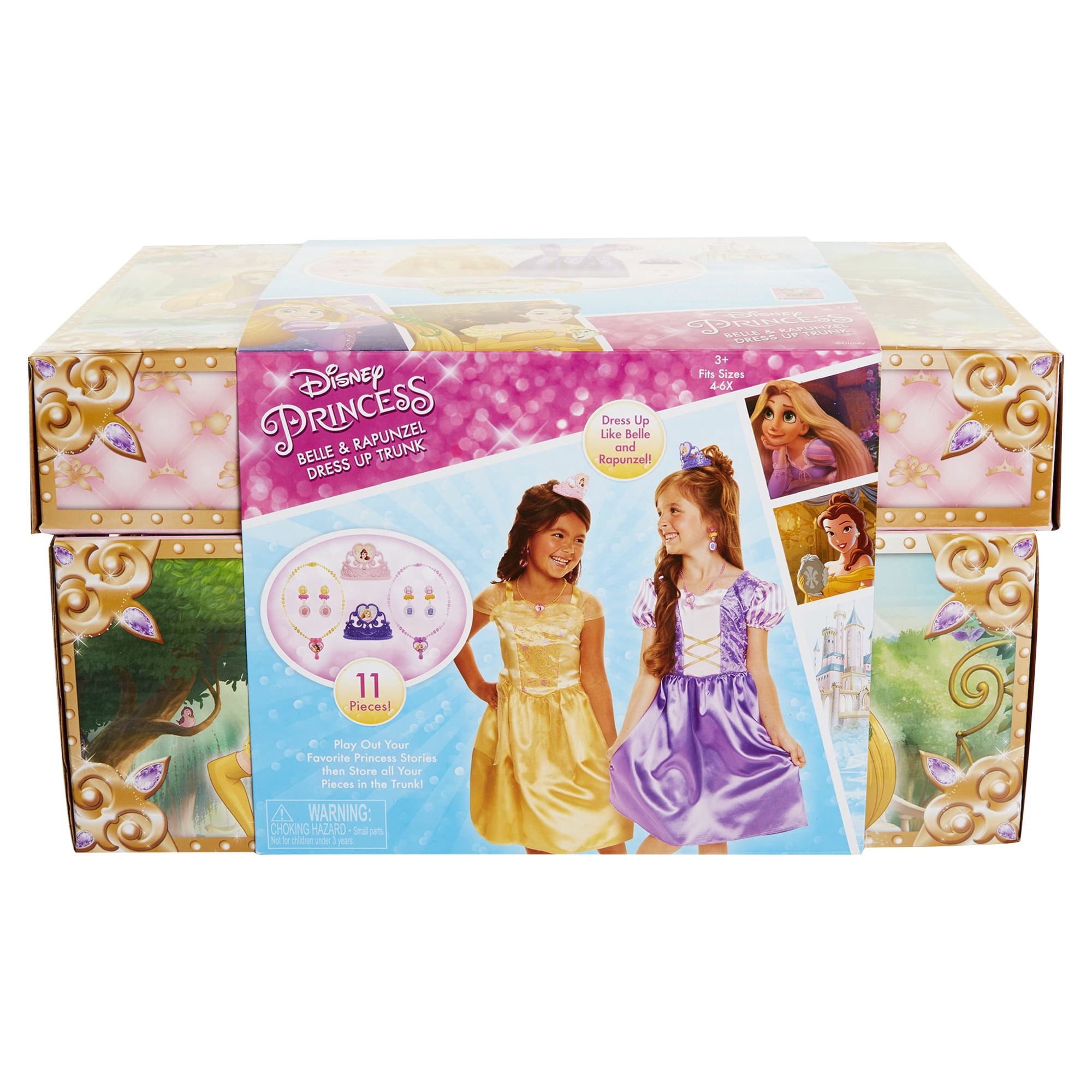 disney princess belle and rapunzel dress up trunk Disney Princess Belle and Rapunzel Dress up Trunk