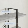 thumbnail image 6 of BELLEZE 4 Tier Modern Rustic Industrial Bookshelf - Hazel (Stone Grey), 6 of 7