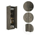 thumbnail image 6 of Nmkwnr Multistorage Double Door Pantry Cabinet with 5 Inner Shelves, Dark Brown, 6 of 8