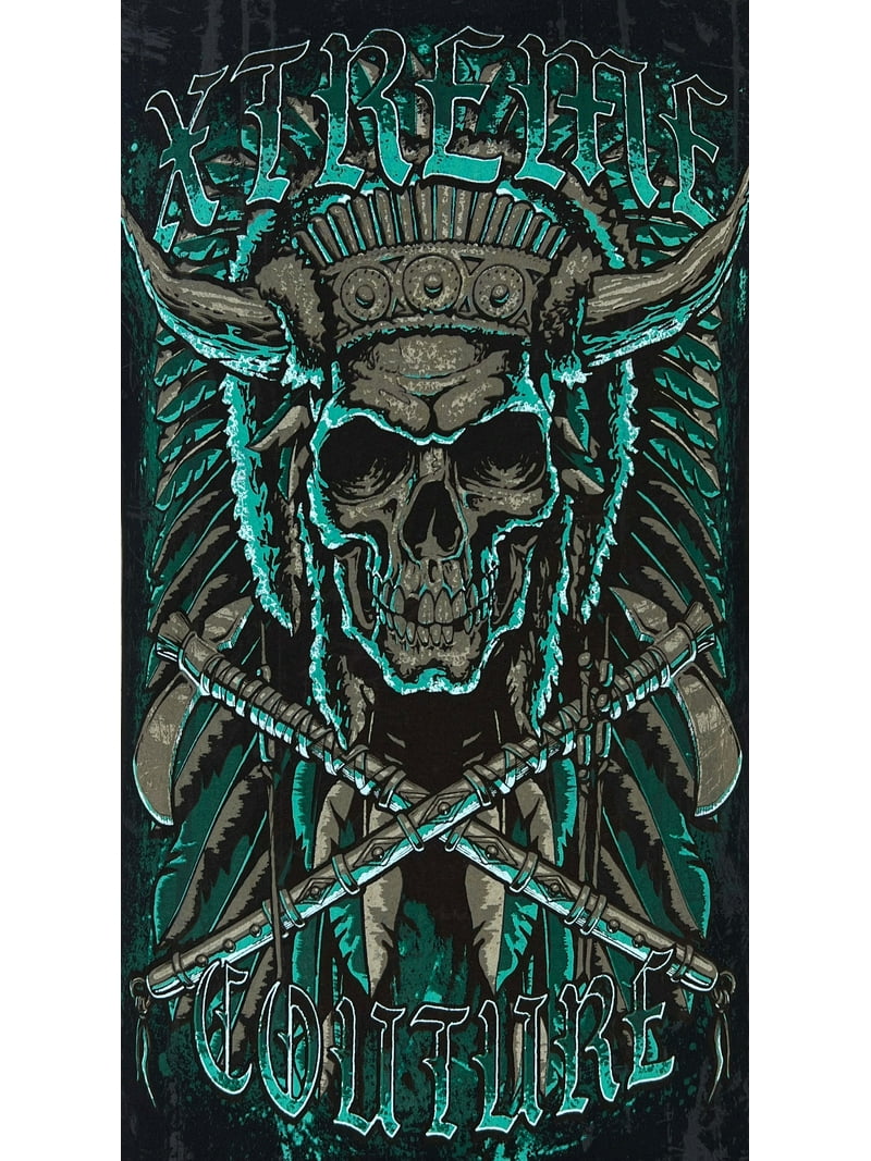 Maglietta Uomo Xtreme Couture By Affliction - Modello Wanderer, Cotone Morbido, Stampa Su Tutta La Cintura