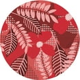 thumbnail image 1 of Ahgly Company Machine Washable Indoor Round Transitional Red Area Rugs, 3' Round, 1 of 7