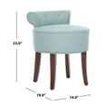 thumbnail image 5 of SAFAVIEH Georgia Vanity Stool Silver Blue / Cherry Mahogany, 5 of 10