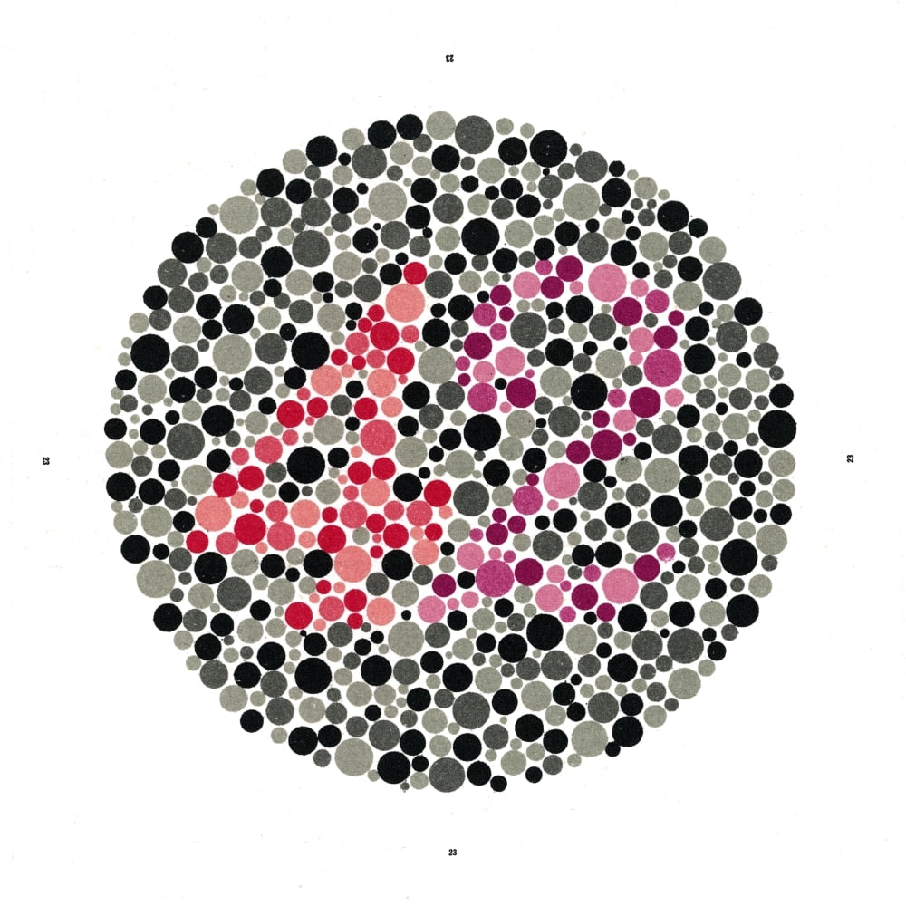 Ishihara Color Blindness Test Poster Print by Science Source