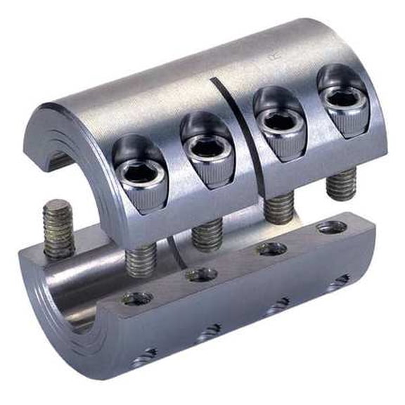 Ruland MSPX-14-14-SS Two-Piece Clamping Rigid Coupling, Stainless Steel, Metric, 14mm Bore A Diamete