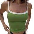 thumbnail image 2 of LSLJS Débardeurs à Col Rond pour Femmes Mode Femme Blouse Sans Manches à Col Rond T-Shirt Patchwork Débardeurs Amples, 2 of 8