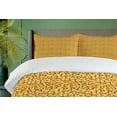 thumbnail image 4 of Ambesonne Yellow Brown Duvet Cover Set, Retro Style Hexagons, 2-Calking, Cocoa Brown, 4 of 7