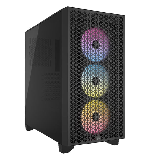 Gabinete Gamer Corsair 3000D AIRFLOW RGB ATX Cristal Templado Negro