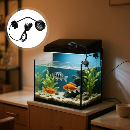 SEWCHICS LED Aquarium Light with and White Color , Compact Black Design for Fish Tanks