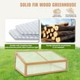 thumbnail image 6 of EAGLE PEAK  Garden Cold Frame Greenhouse, 39.4''x25.4''x15.9'', Wood Frame with PC Windows,  Raised Flower Planter, Natural, 6 of 6